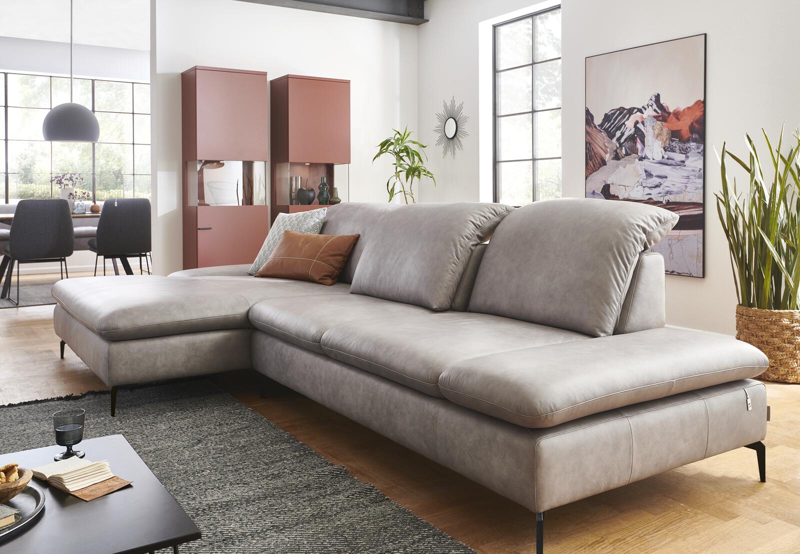 Ecksofa Lavina mit Funktion in Leder Ecksofa Lavina mit Funktion in Leder