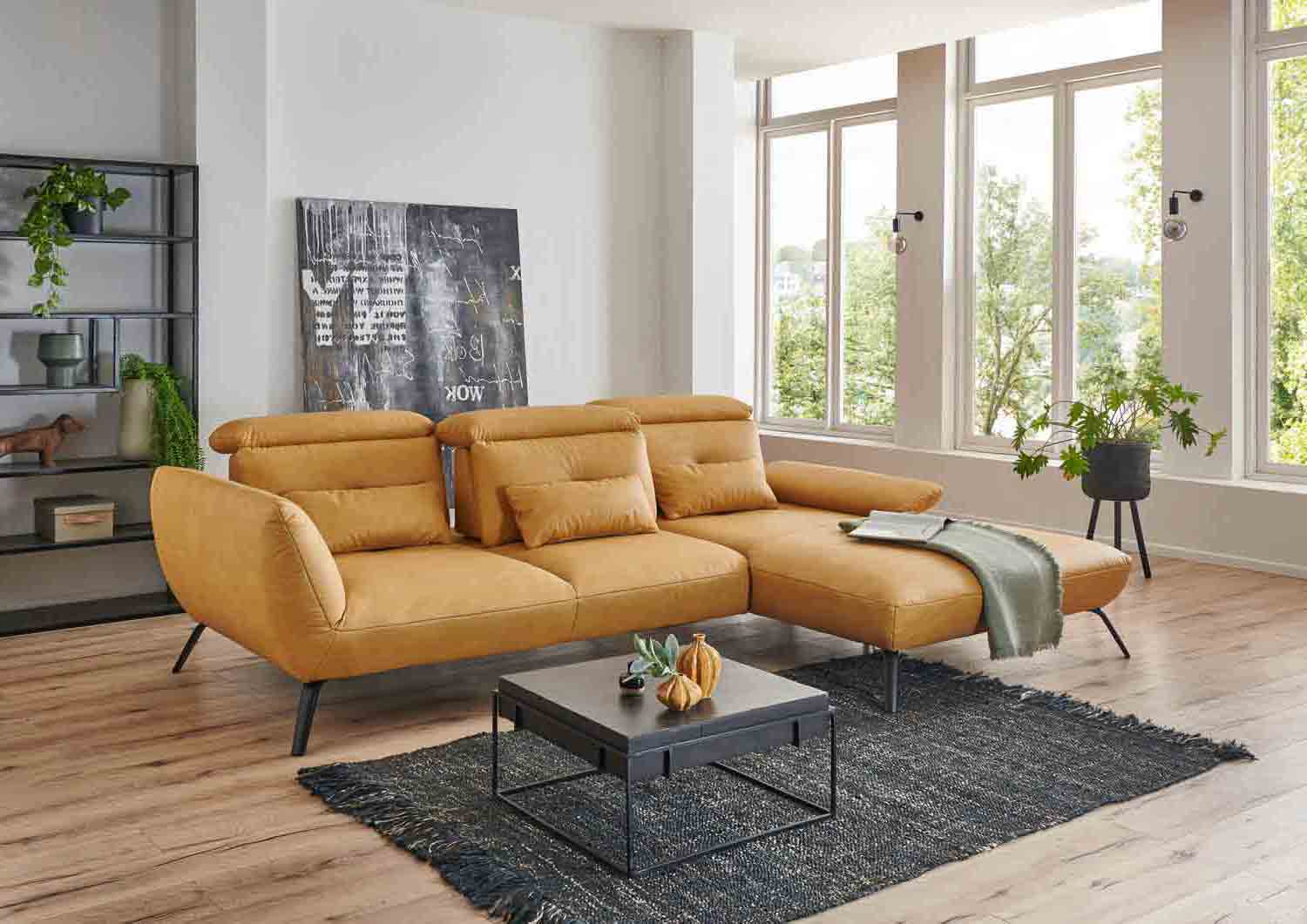 Stoff Ecksofa in L-Form