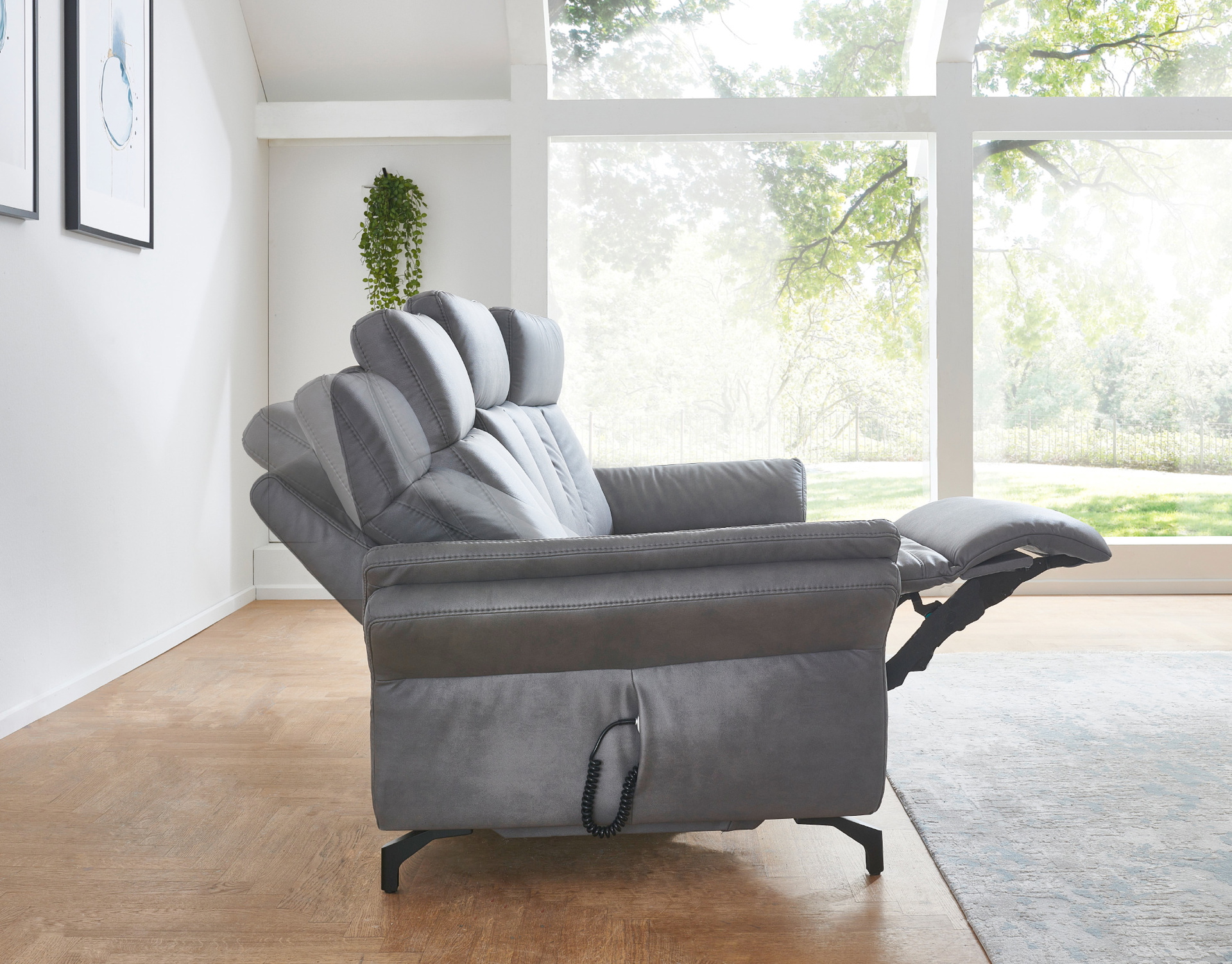 3 Sitzer Rundsofa optional mit Funktionen