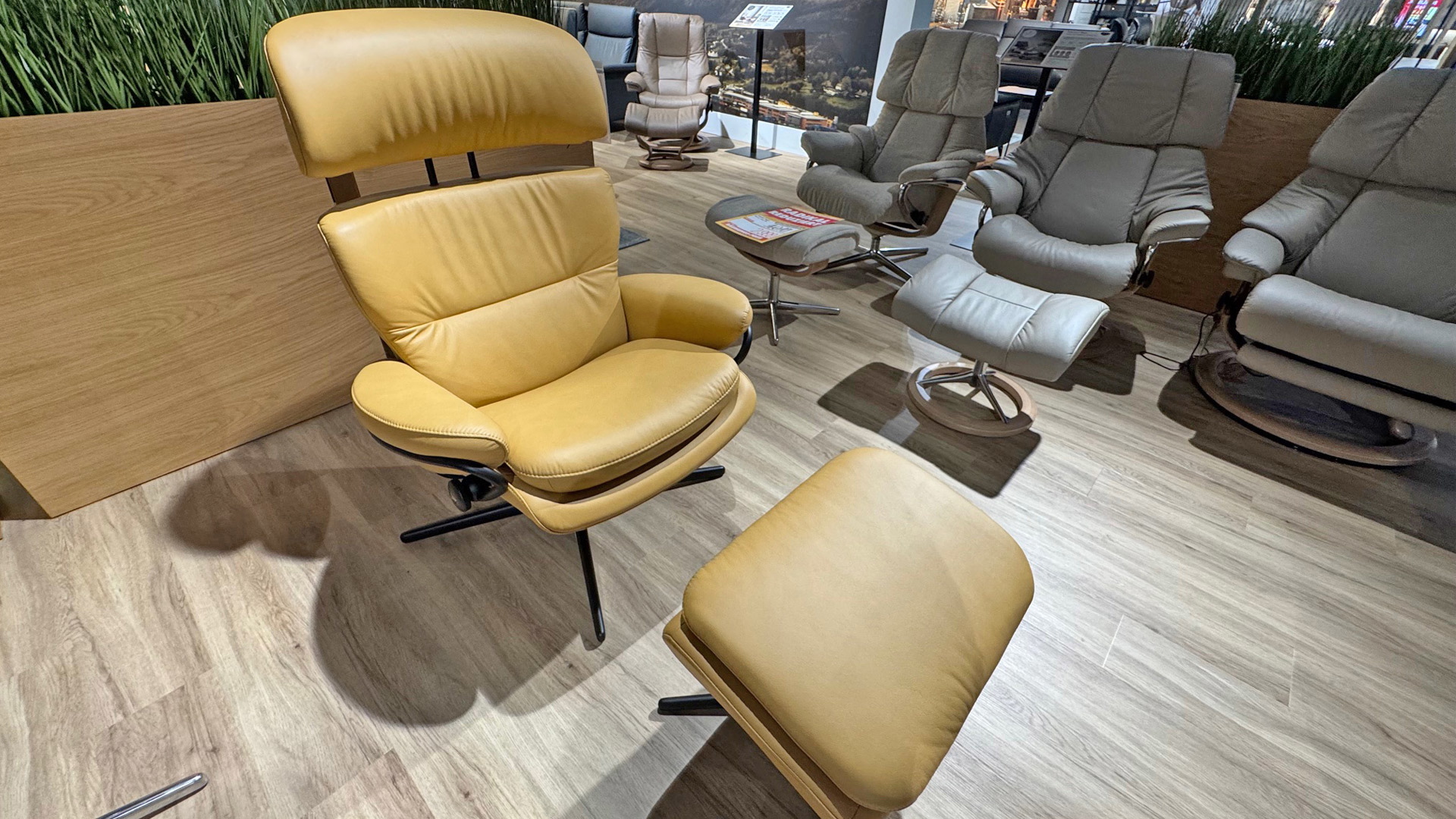 Stressless Sessel Rome inkl. Hocker in Leder 