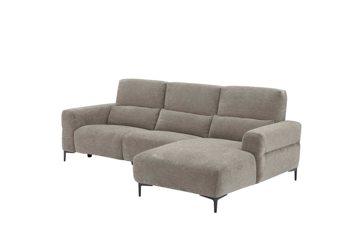 Ecksofa inkl. motorischer Funktion im trendigen Retro Stoff Ecksofa inkl. motorischer Funktion im trendigen Retro Stoff