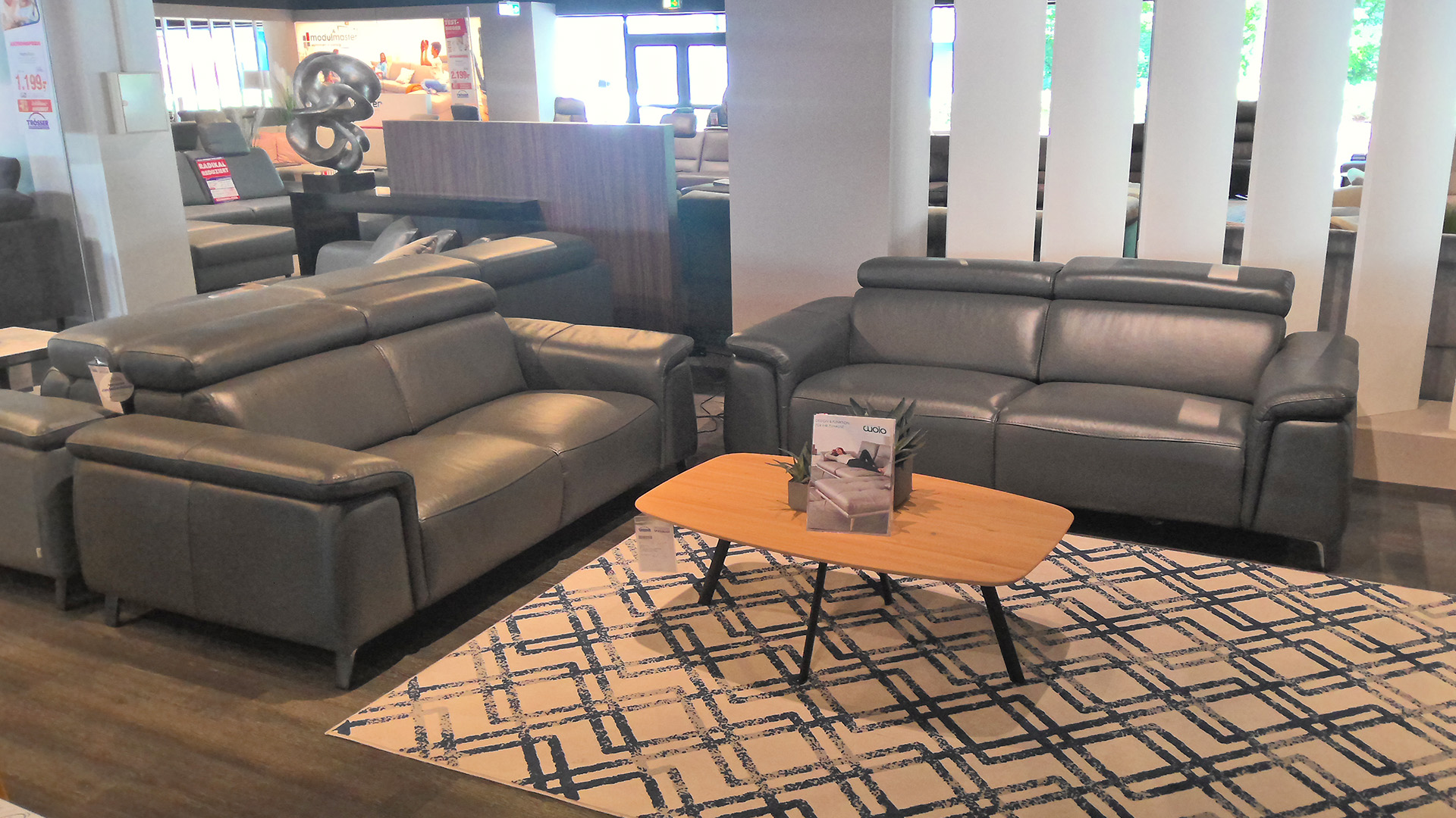 Cuoio Couchgarnitur mit motorischer Relaxfunktion in Leder -0597032000-07WW-A