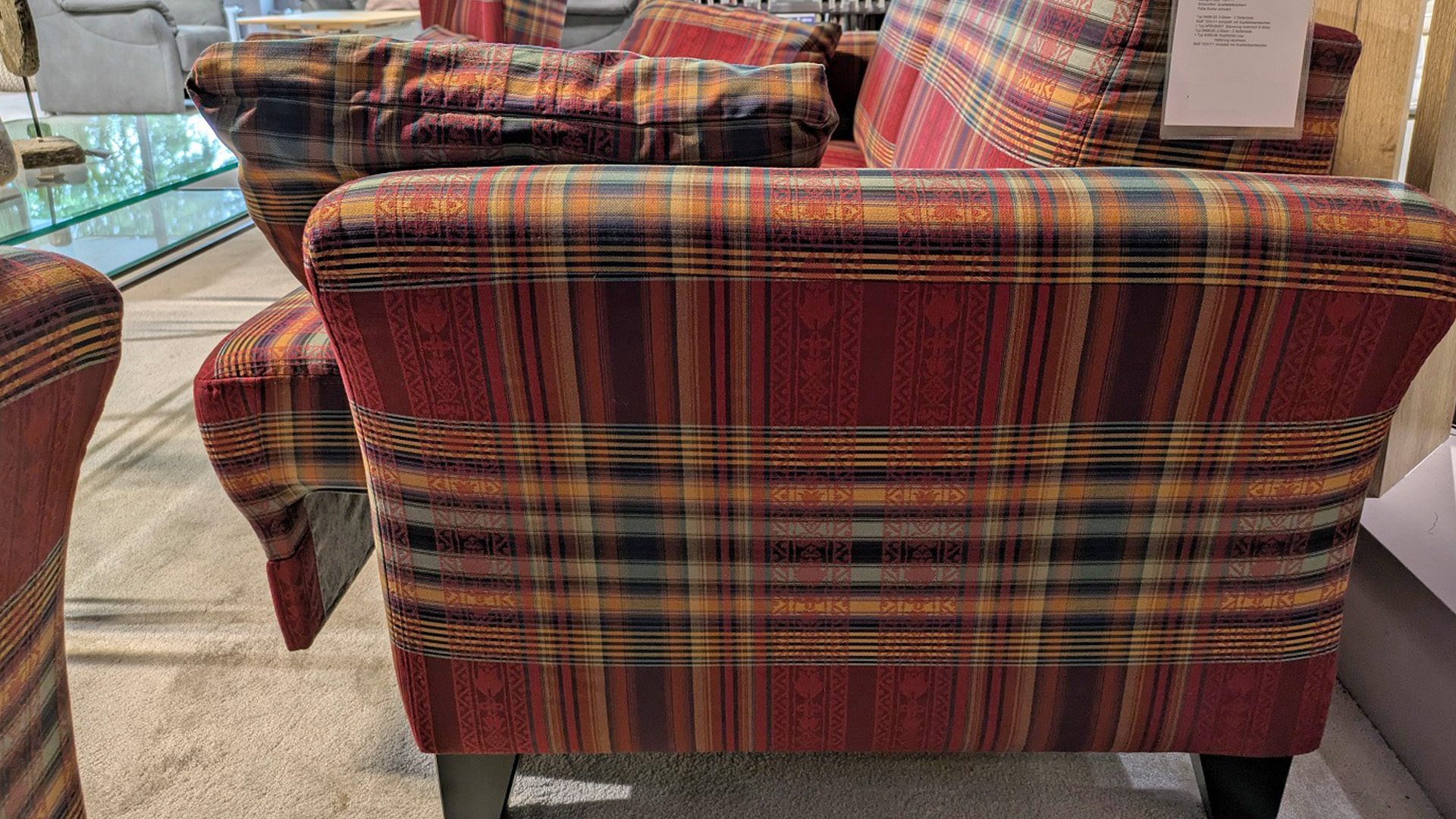 Couchgarnitur mit Sessel inkl. Funktionen in Stoff-0158005400-02-33WW-A