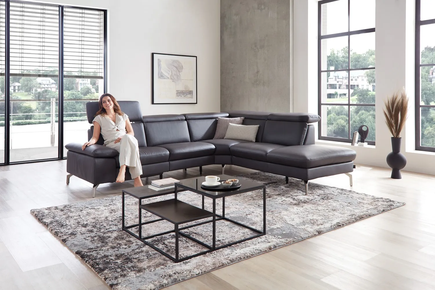 Leder Ecksofa L-Form Thomas Brunner Edition 1