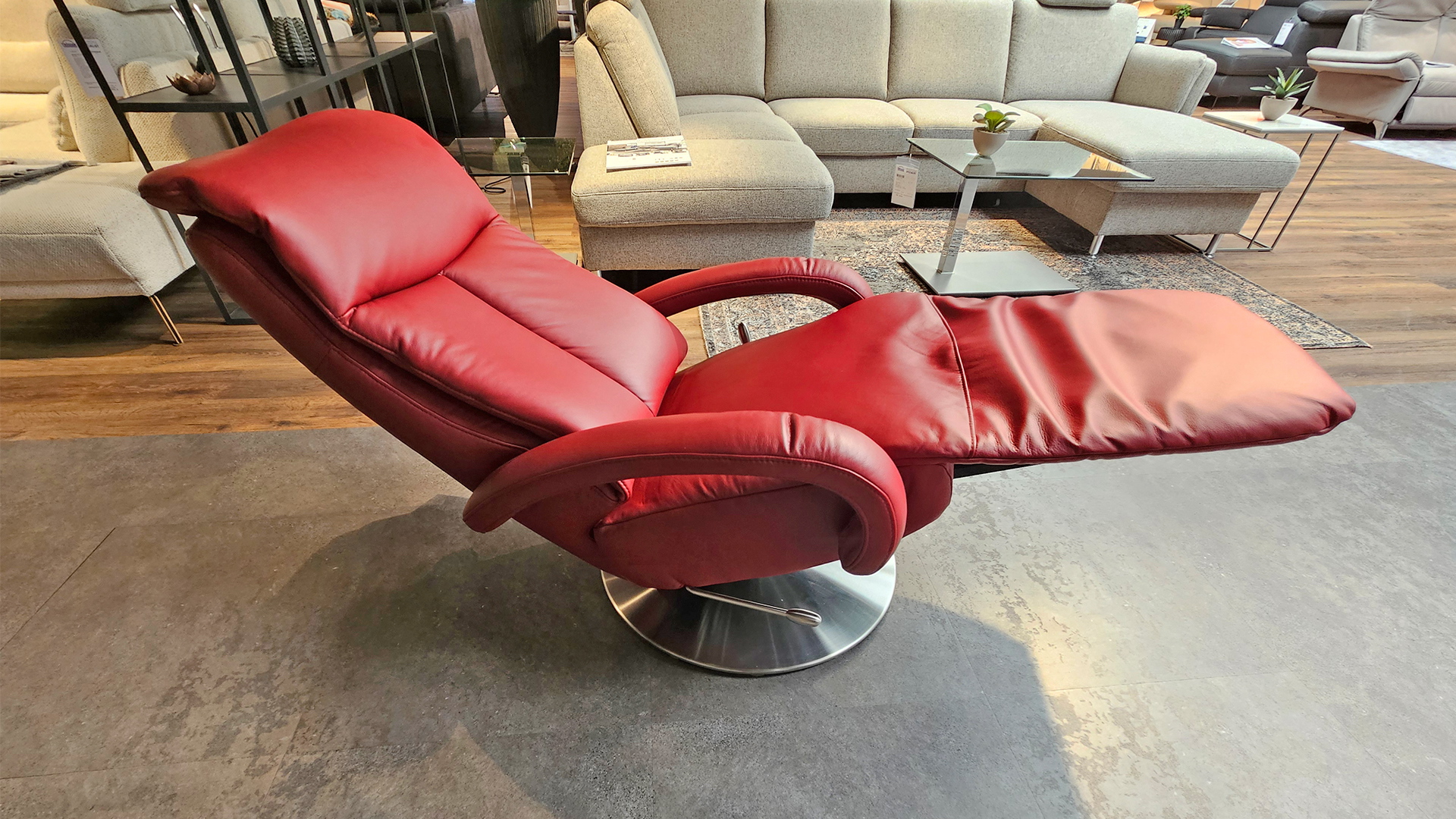 Hukla Relaxsessel mit manueller Relaxfunktion in Leder -0275001916-36WW-A