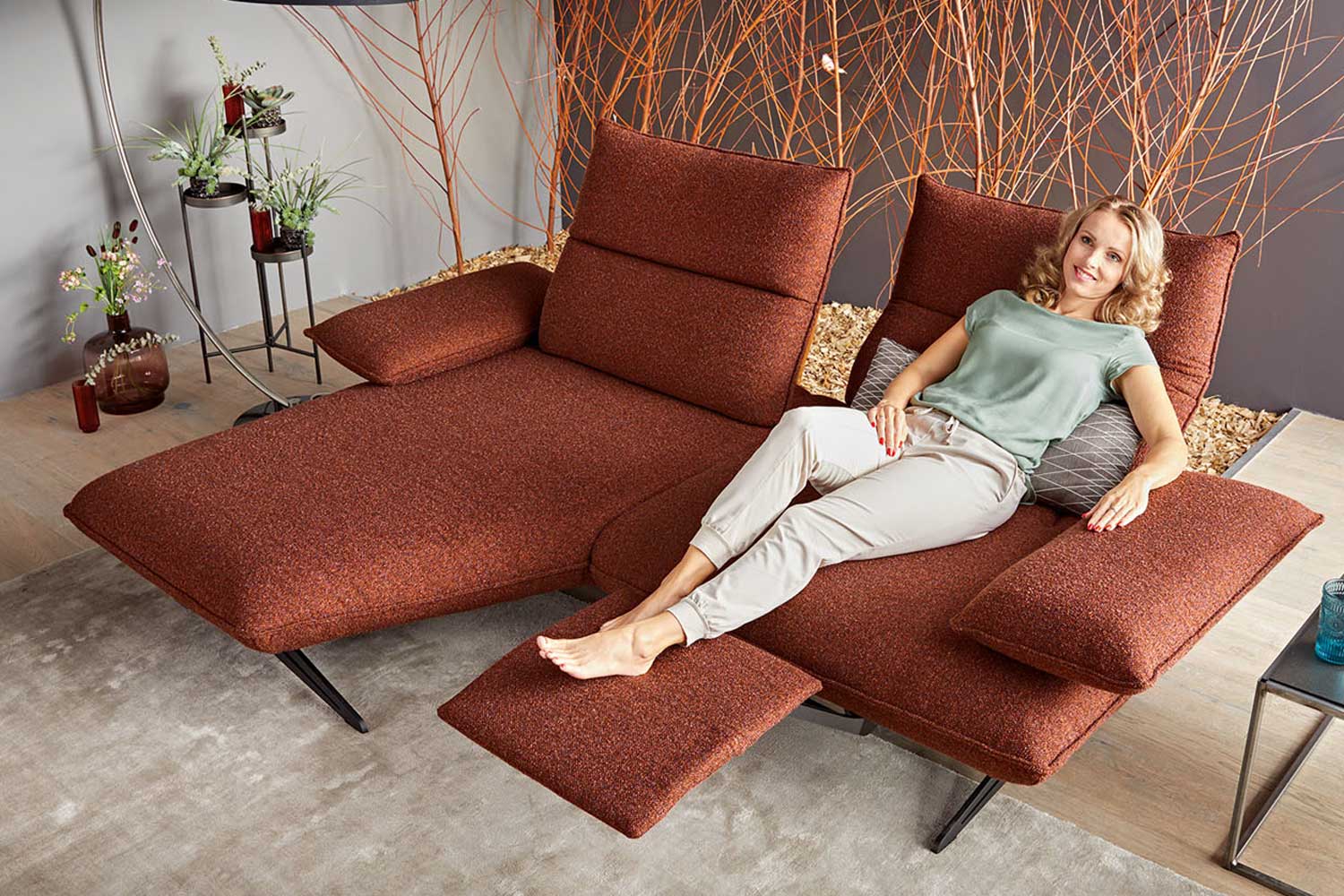Koinor Ecksofa inkl. manueller Funktionen in Stoff