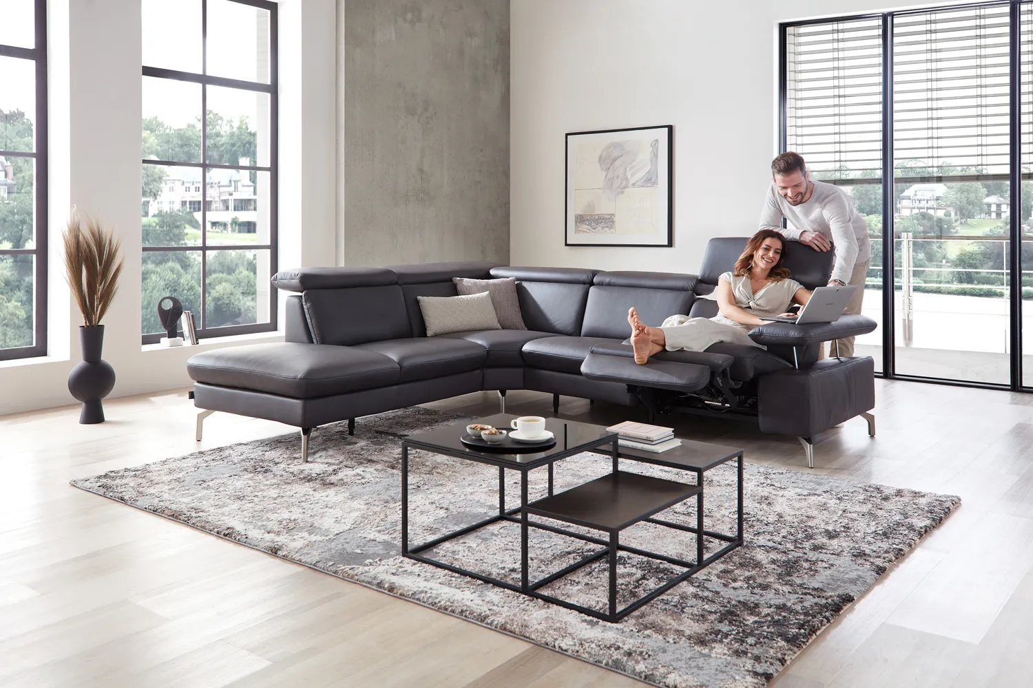 Leder Ecksofa L-Form Thomas Brunner Edition 1