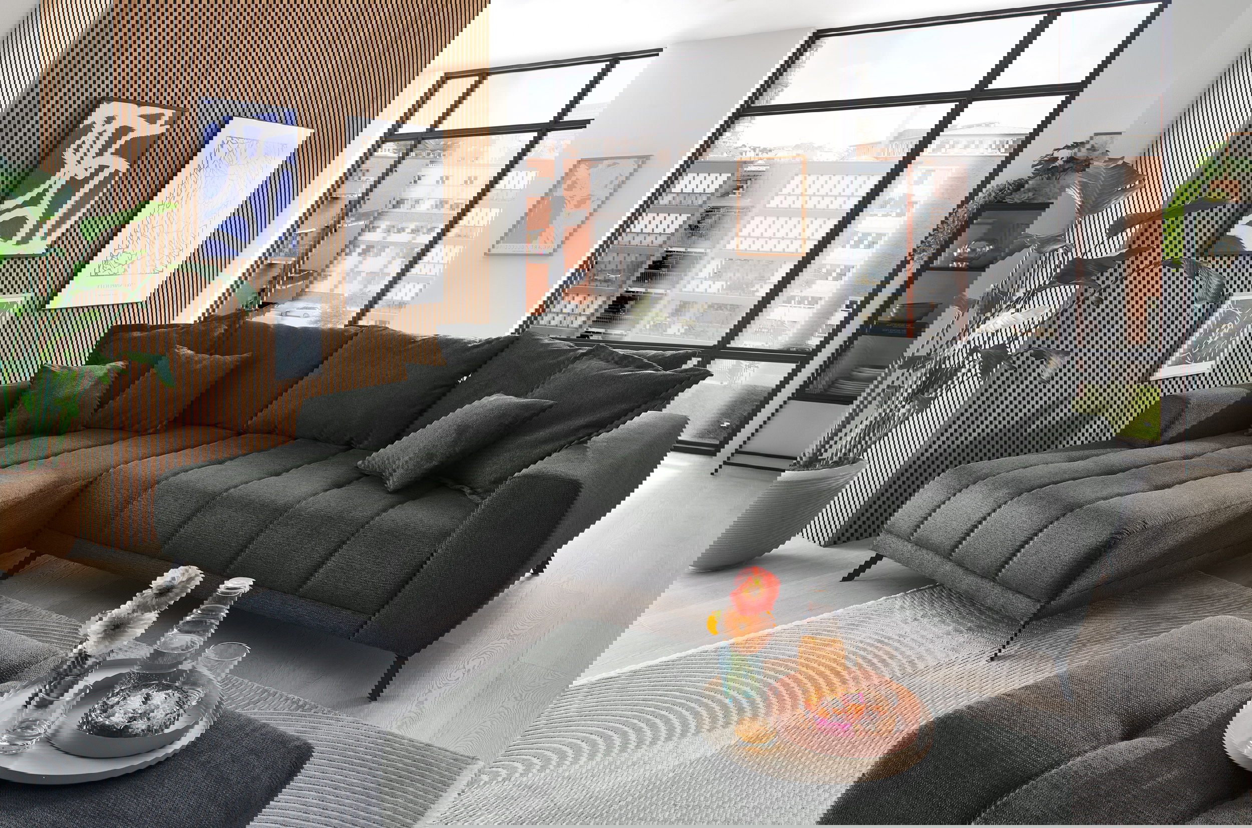 Stoff Ecksofa Abby in L-Form 