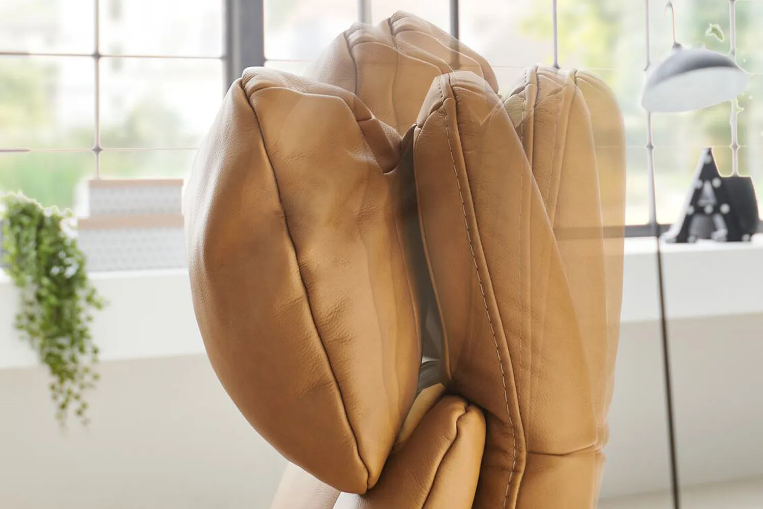 Leder Relaxsessel Relaxfunktion Gelb