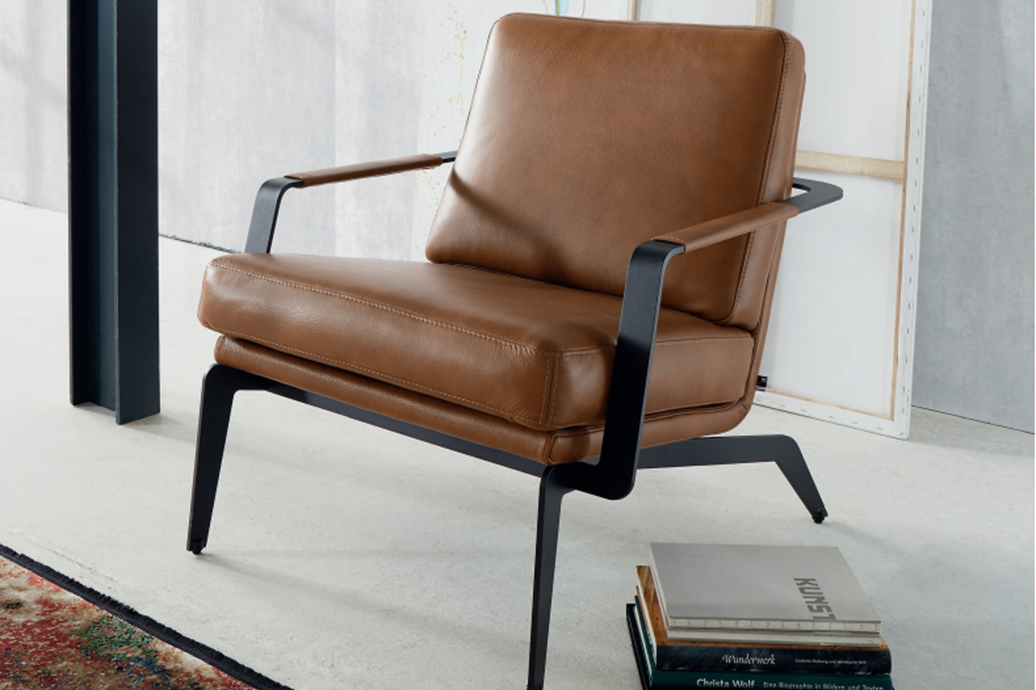 WK Wohnen Leder Sessel WK 555 Marlo