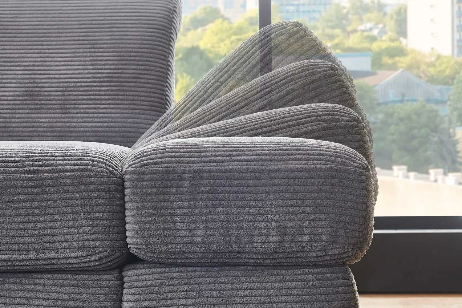 Cord Ecksofa in L-Form