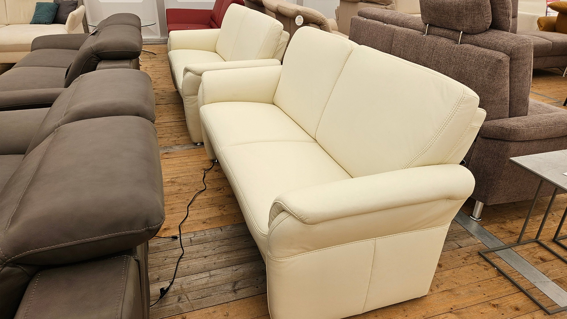 Couchgarnitur in Leder-0764800025-34WW-A