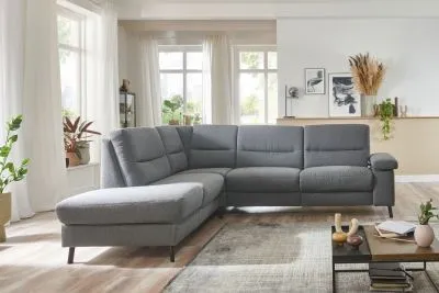 Stoff Ecksofa inkl. motorischer Relaxfunktion