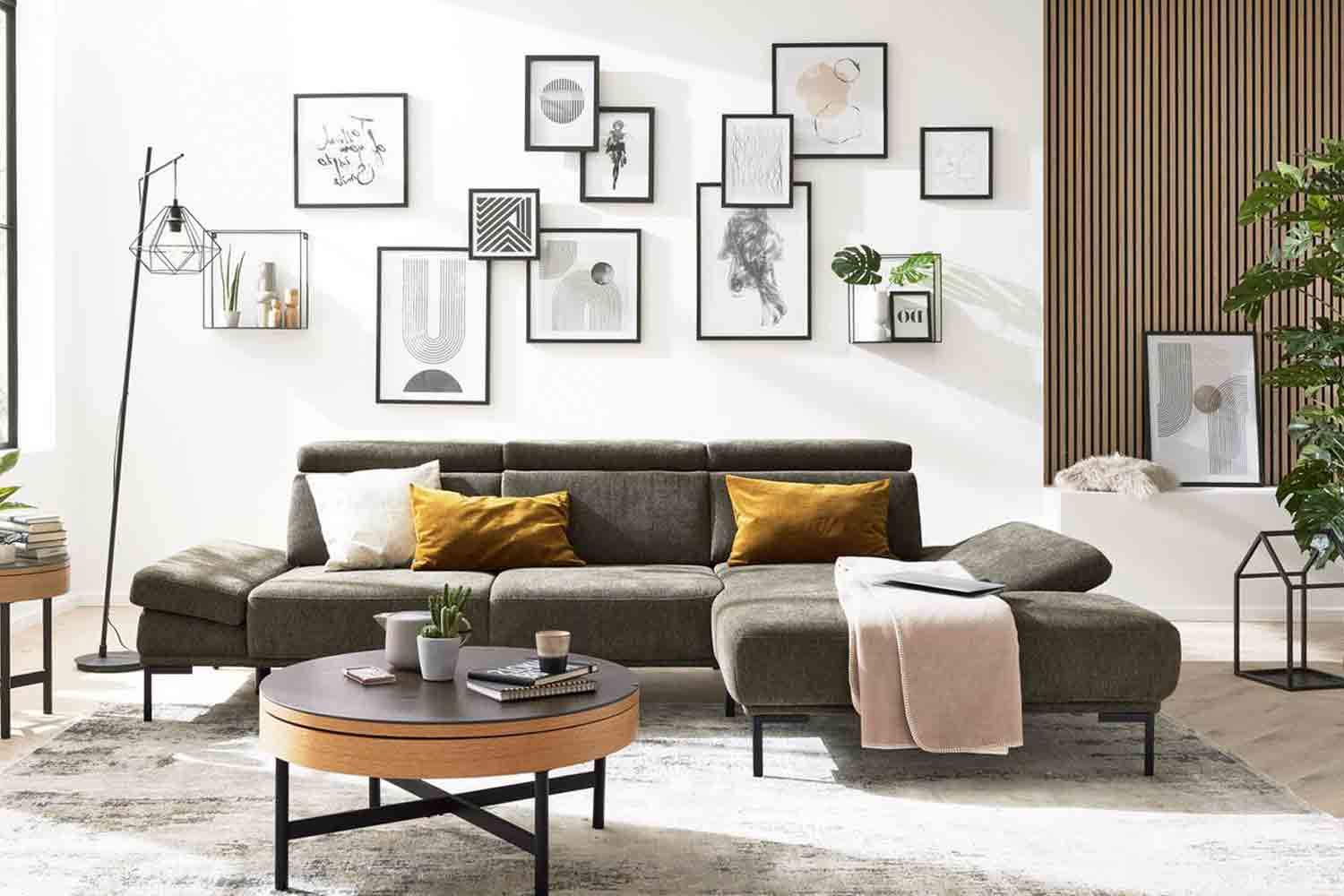 Interliving Ecksofa IL 4254 mit Sitztiefenverstellung Stoff 