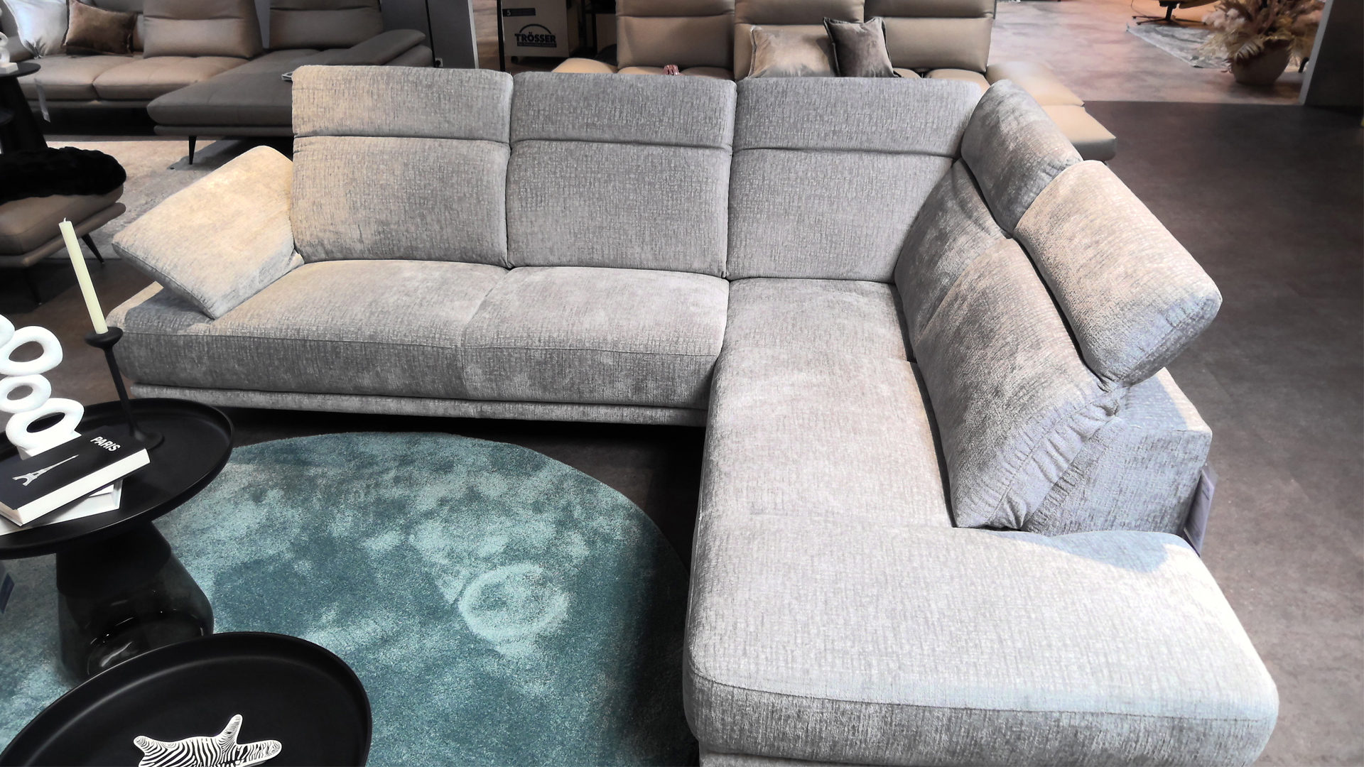Cuoio Stoff Ecksofa inkl. manueller Kopfteilverstellung -0597101700-44WW-A