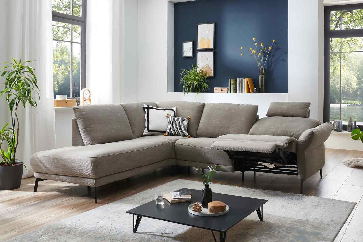 Carina Ecksofa L-Form in Stoff 