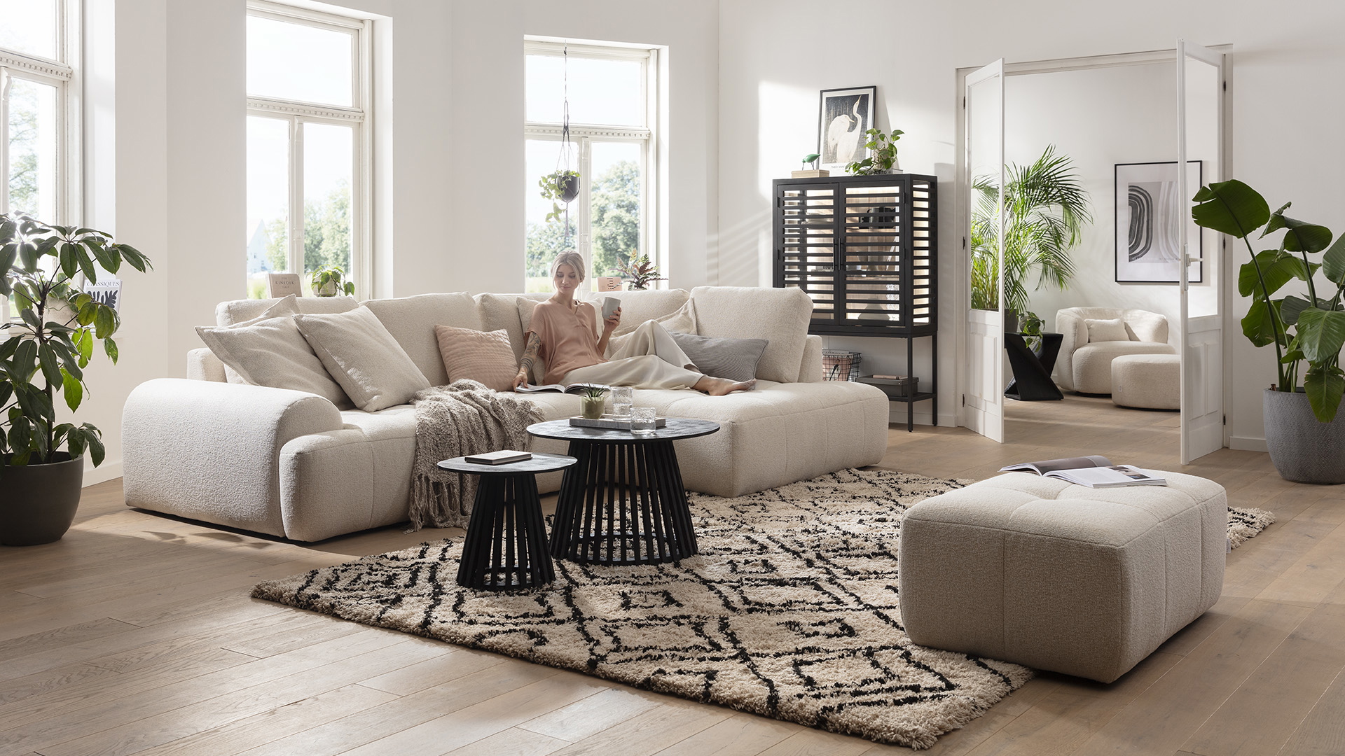 Ginger Moon Ecksofa Energy mit losen Rückenkissen in Stoff-0310Energy00WW