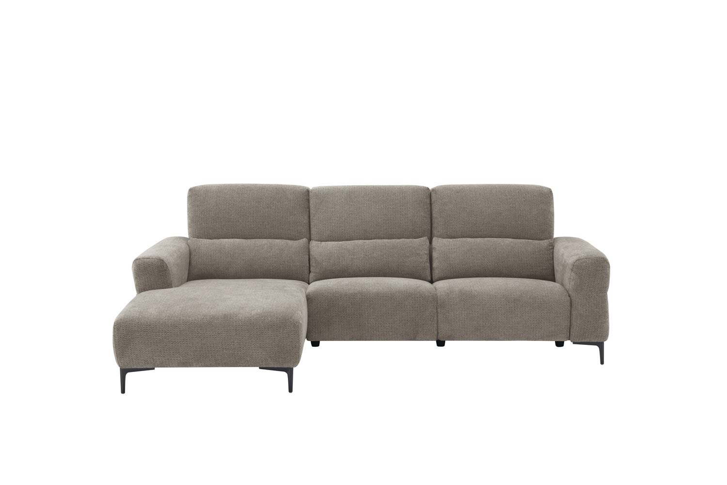 Ecksofa inkl. motorischer Funktion im trendigen Retro Stoff Ecksofa inkl. motorischer Funktion im trendigen Retro Stoff