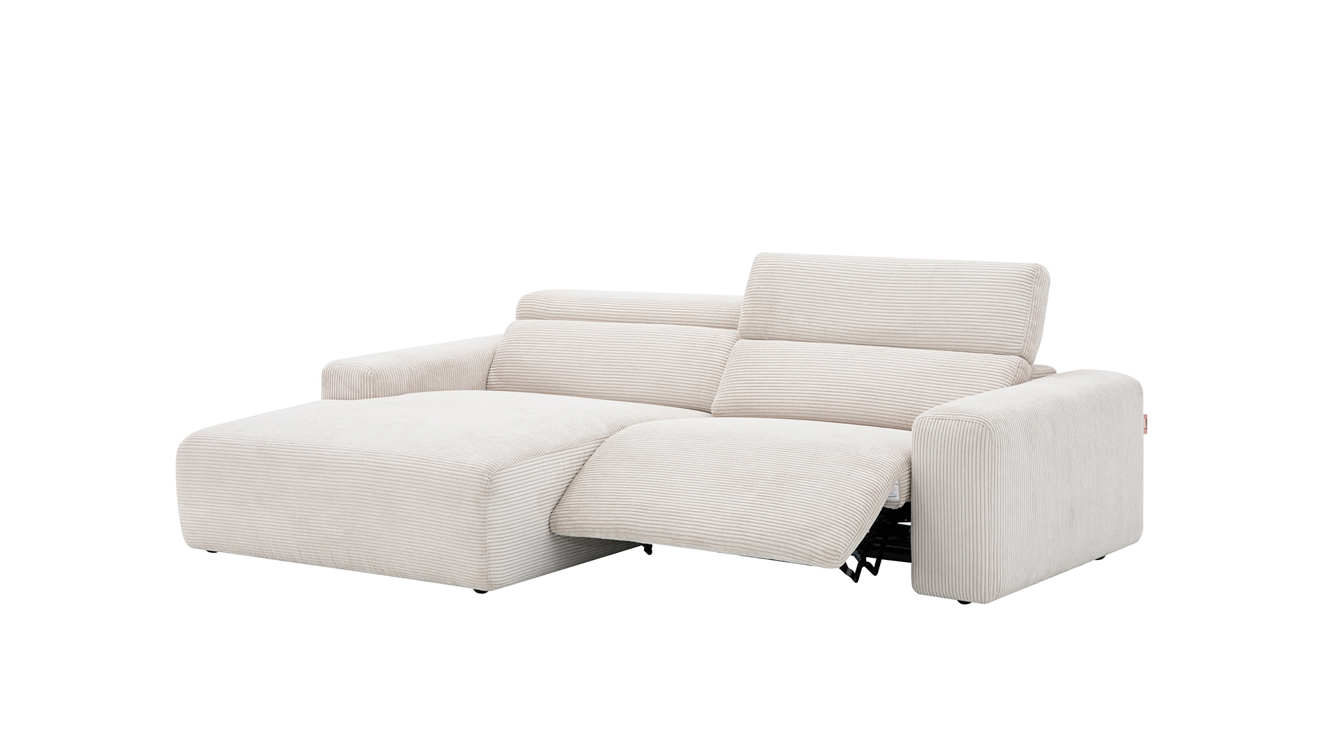 Ecksofa Best Buddy mit motorischer XXL-Relaxfunktion in Trendstoff Cord Ecksofa Best Buddy mit motorischer XXL-Relaxfunktion in Trendstoff Cord