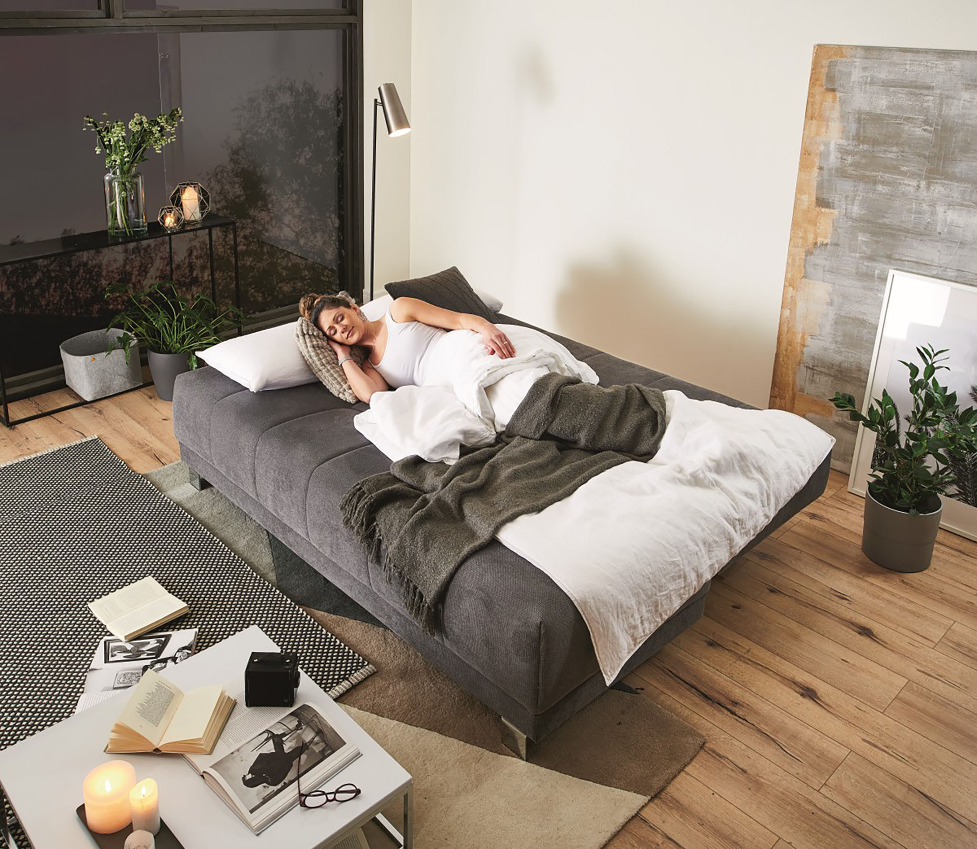 Schlafsofa Imke mit Bettkasten