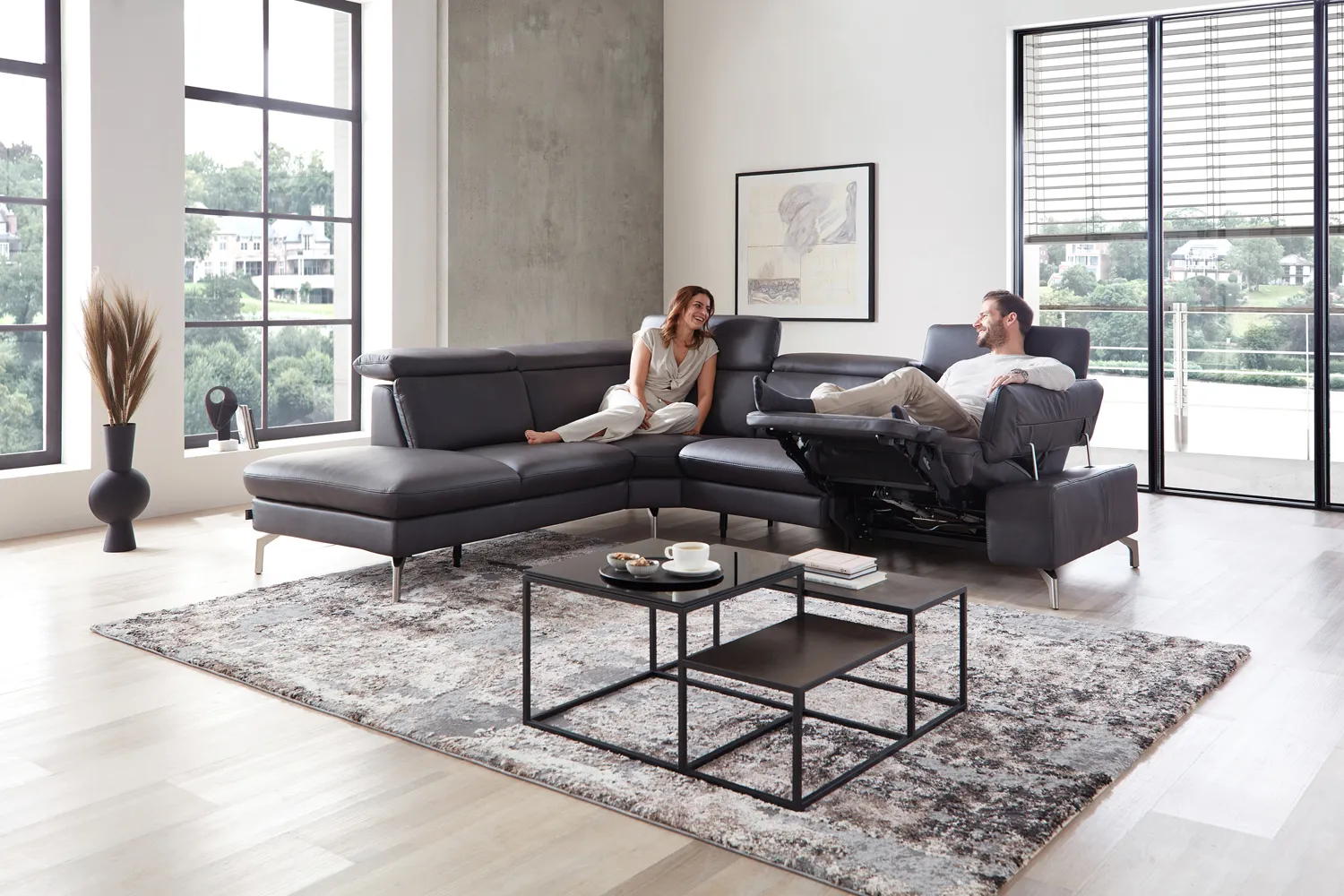 Leder Ecksofa L-Form Thomas Brunner Edition 1