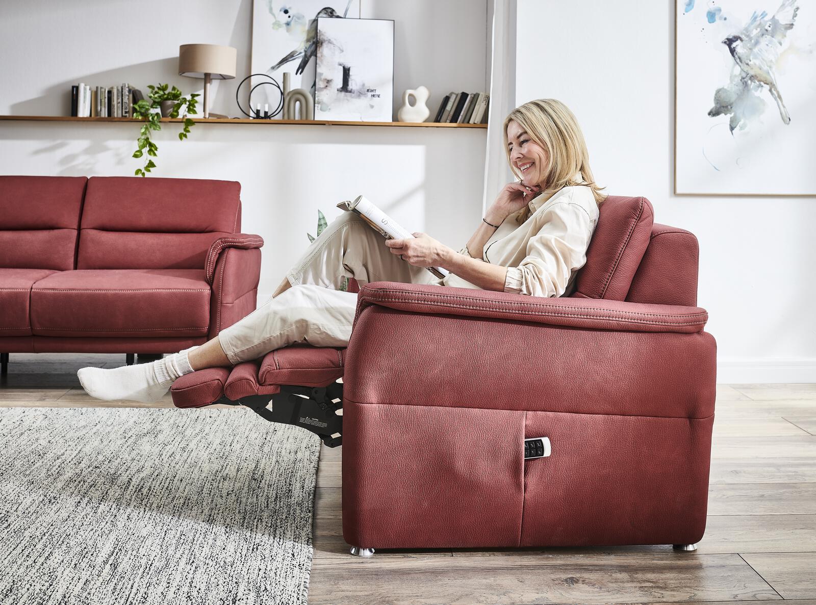 Stoff Mikrofaser Couchgarnitur mit Federkern