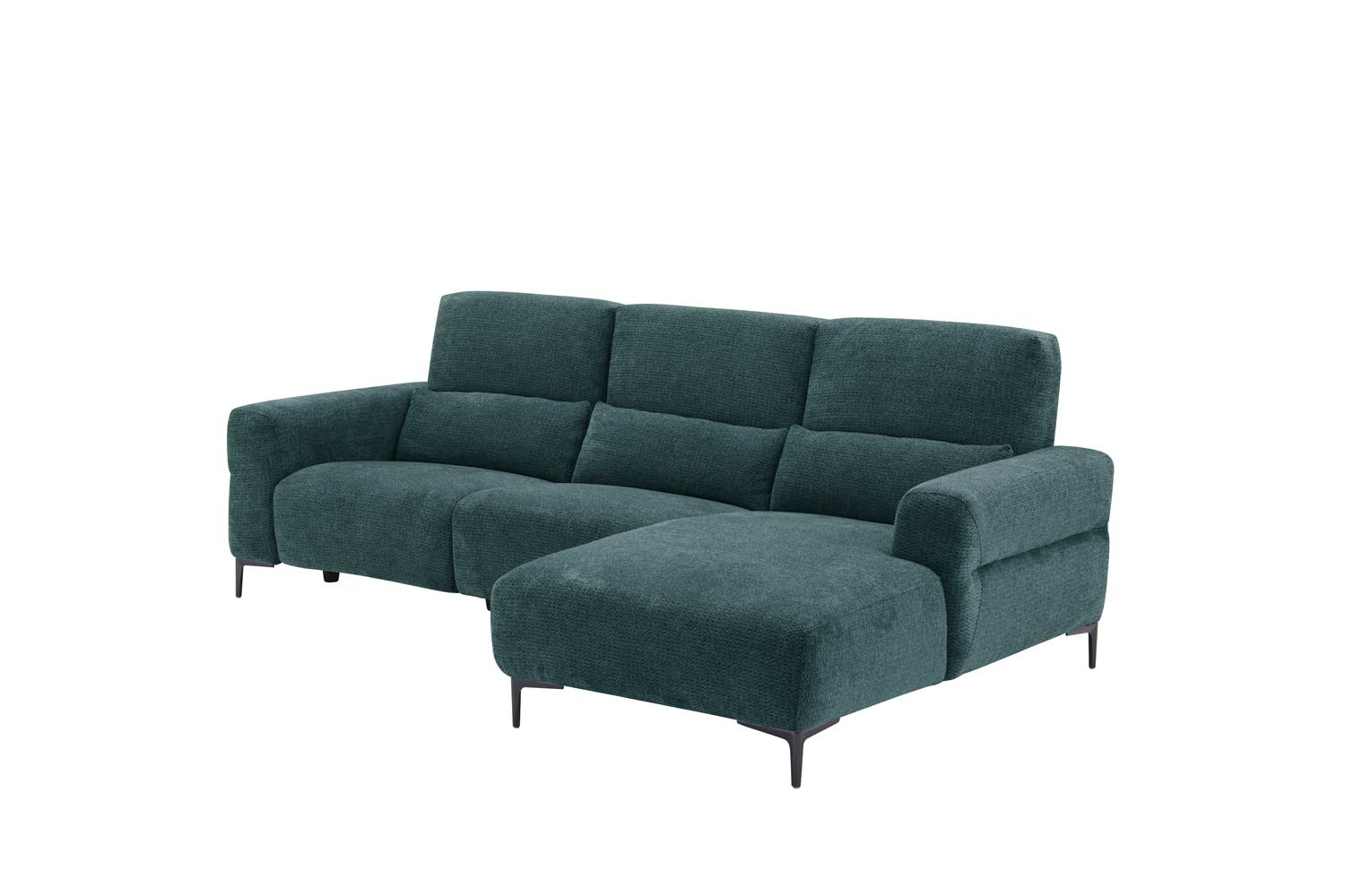 Ecksofa inkl. motorischer Funktion im trendigen Retro Stoff Ecksofa inkl. motorischer Funktion im trendigen Retro Stoff