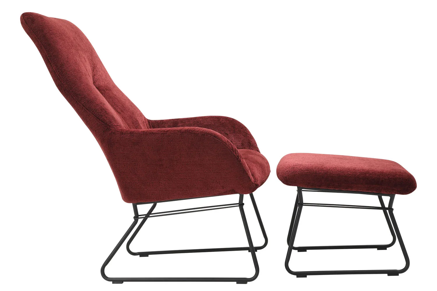 Sessel Diva inkl. Hocker in Stoff
