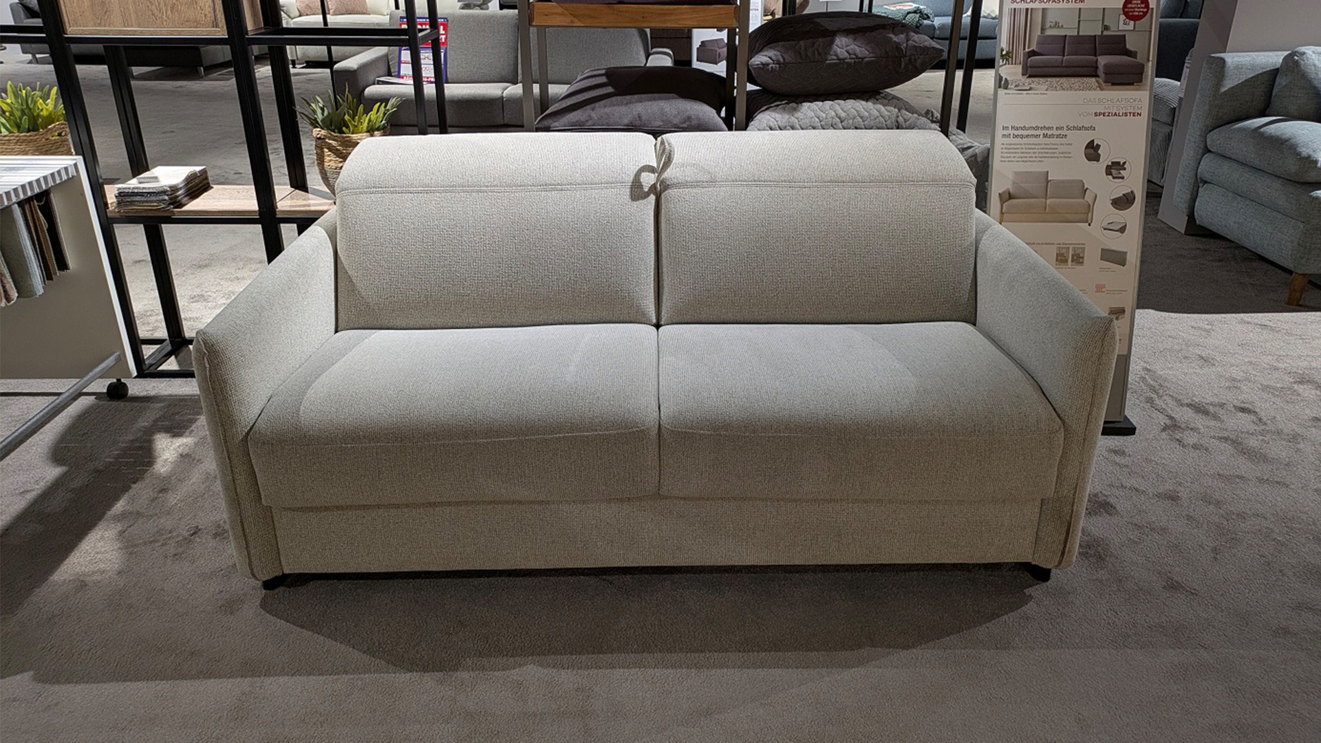 Bali Schlafsofa mit Kaltschaummatratze und Kopfteilverstellung in Stoff -0459023202-33WW-A