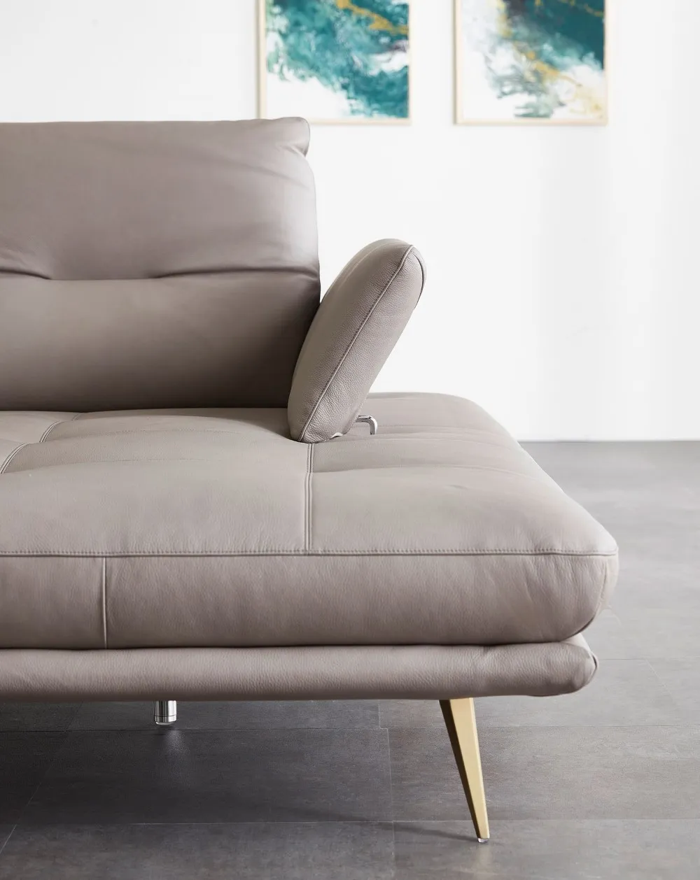 Echt Leder Ecksofa Roma inkl. Sitztiefenverstellung