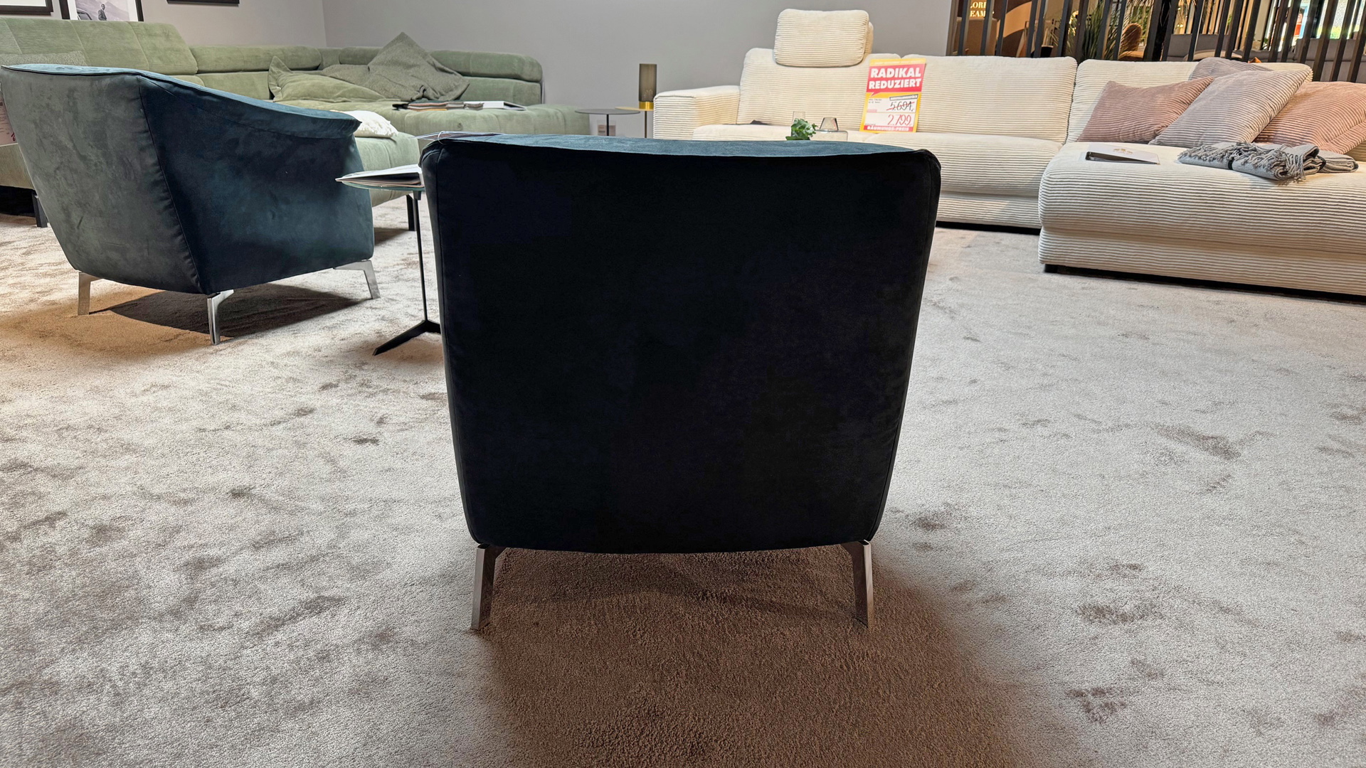 Hilker Cocktailsessel HC 6 in Samtsstoff -0533016004-04WW-A