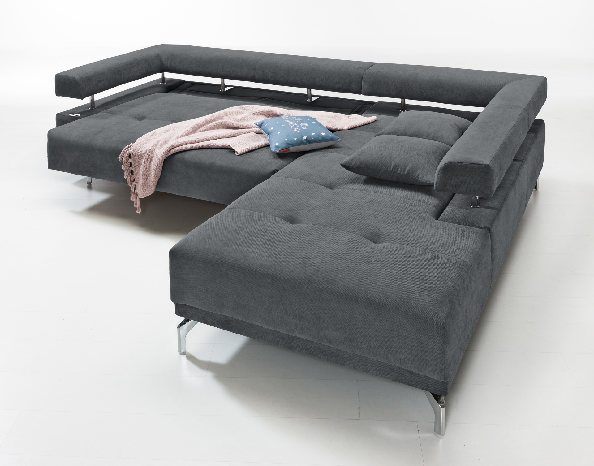 Ecksofa Dream mit motorischer Sitztiefenverstellung in Stoff-06460128WW
