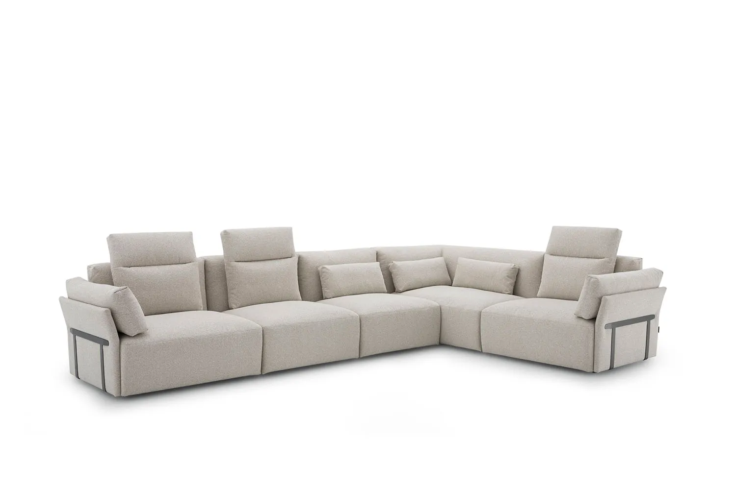 Ecksofa Alessandro inkl. Armteilverstellung Stoff