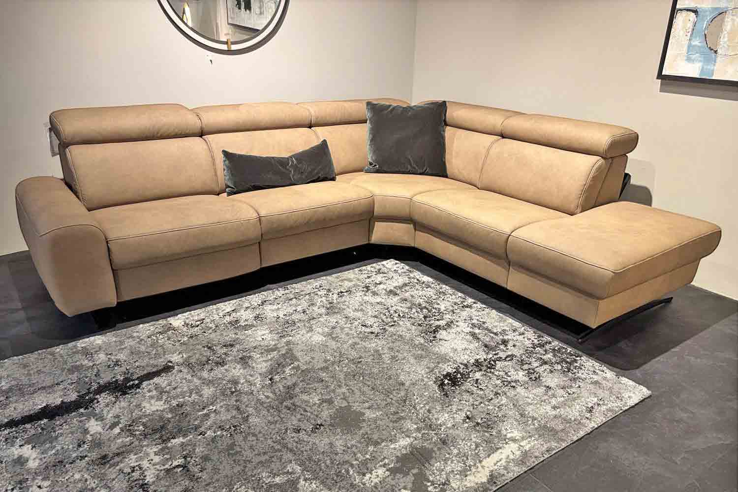 Himolla Ecksofa inkl. motorischer Relaxfunktion und Akku in Leder