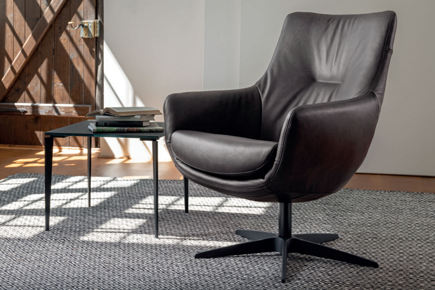 WK Wohnen Leder Drehsessel WK 684 Mirto