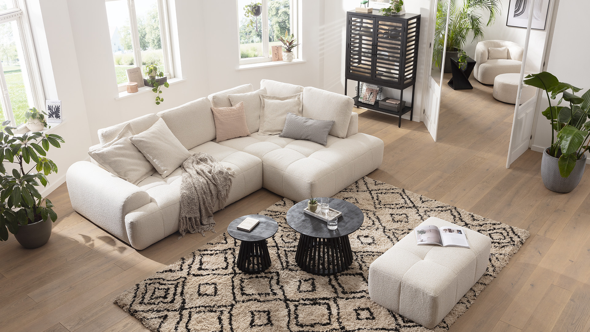 Ginger Moon Ecksofa Energy mit losen Rückenkissen in Stoff Ginger Moon Ecksofa Energy mit losen Rückenkissen in Stoff-0310Energy00WW