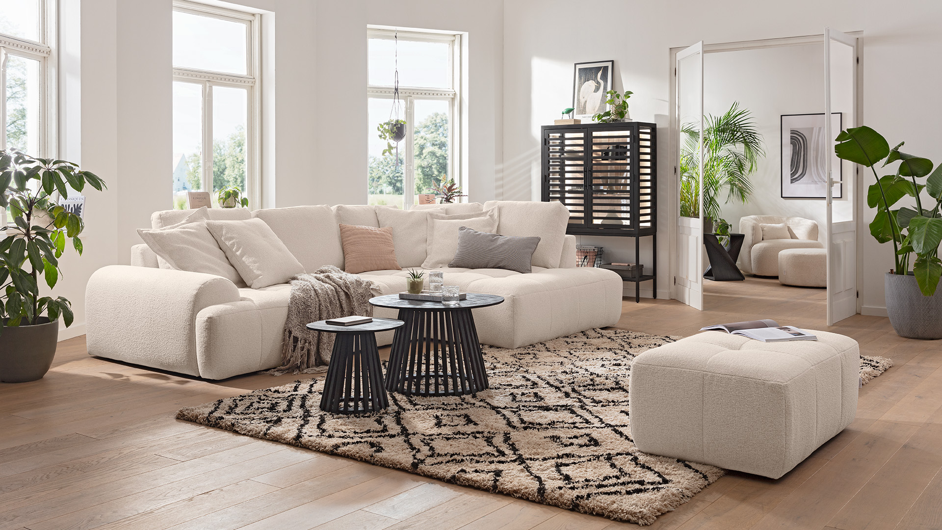 Ginger Moon Ecksofa Energy mit losen Rückenkissen in Stoff Ginger Moon Ecksofa Energy mit losen Rückenkissen in Stoff-0310Energy00WW