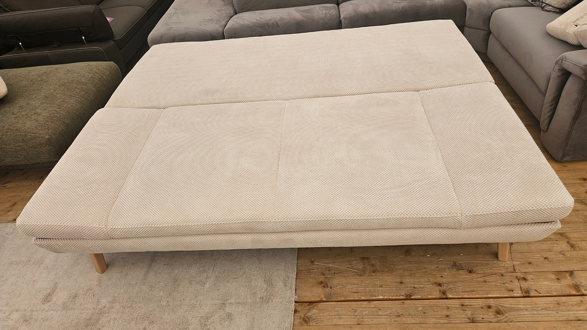 Schlafsofa mit Stauraum und Kopfteilverstellung in Stoff - 0784030008-34WW-A