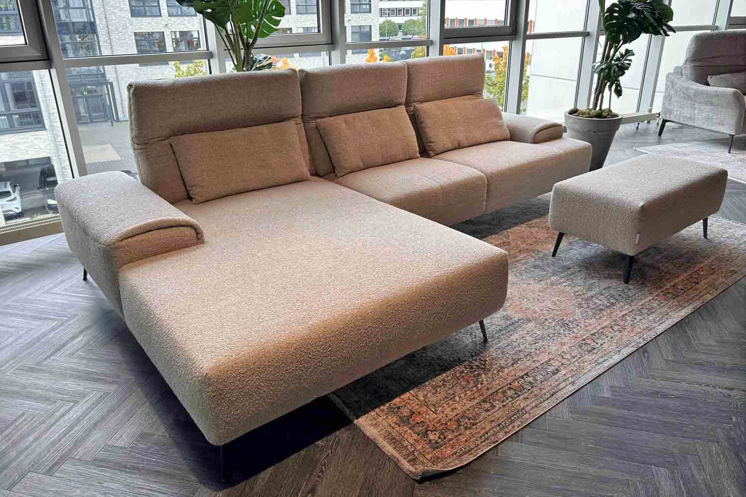 W. Schillig Ecksofa inkl. manueller Sitztiefenverstellung in Stoff 