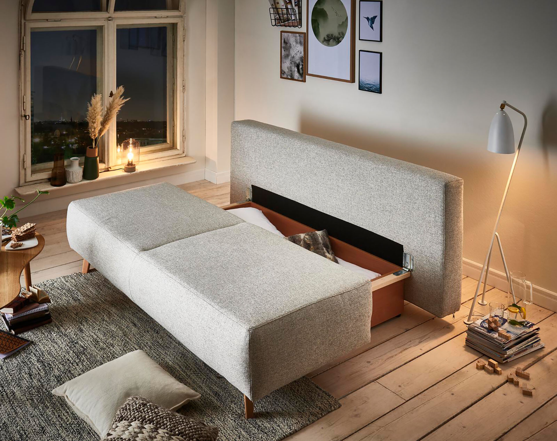 Schlafsofa Jacy mit Bettkasten