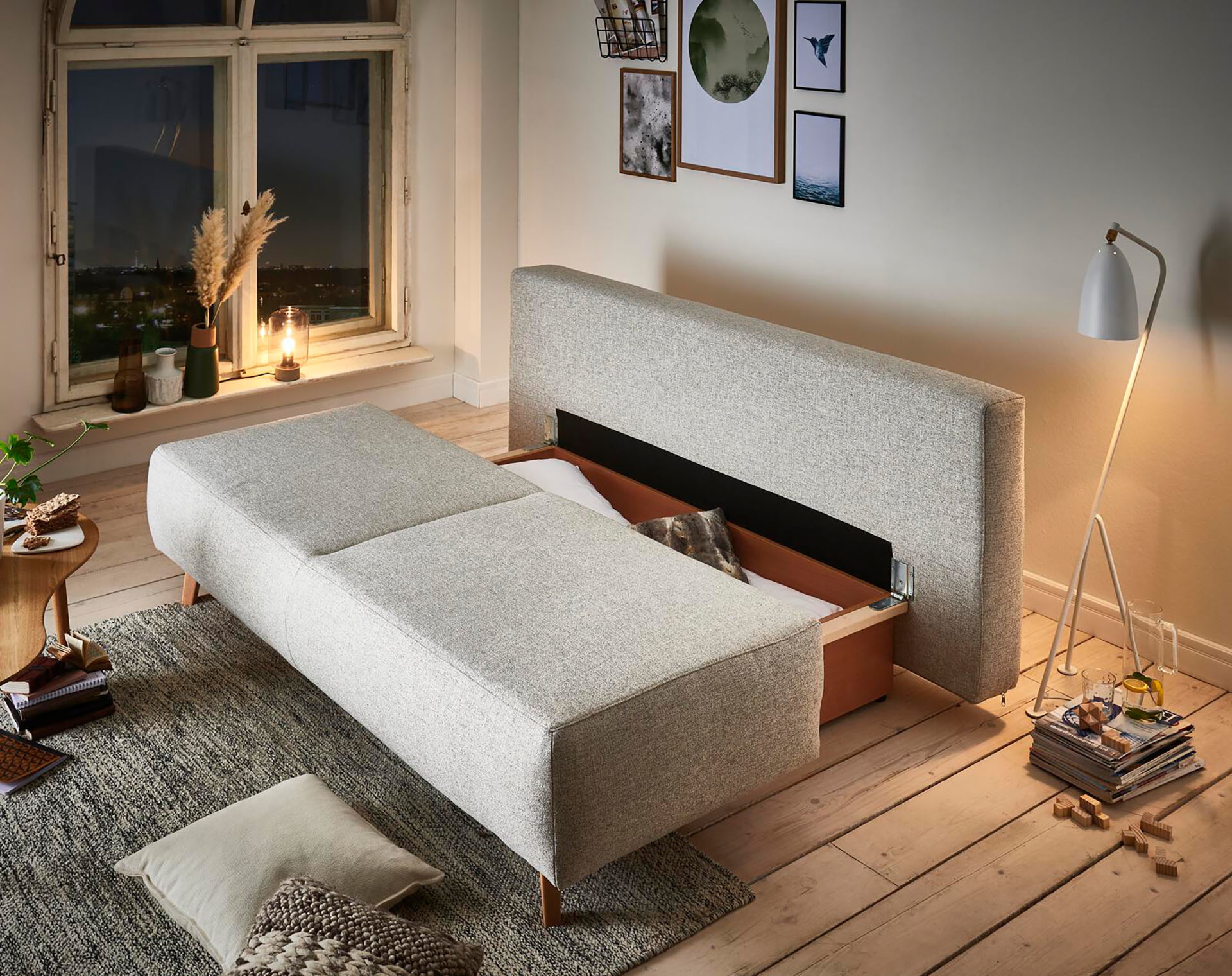 Schlafsofa Jacy mit Bettkasten