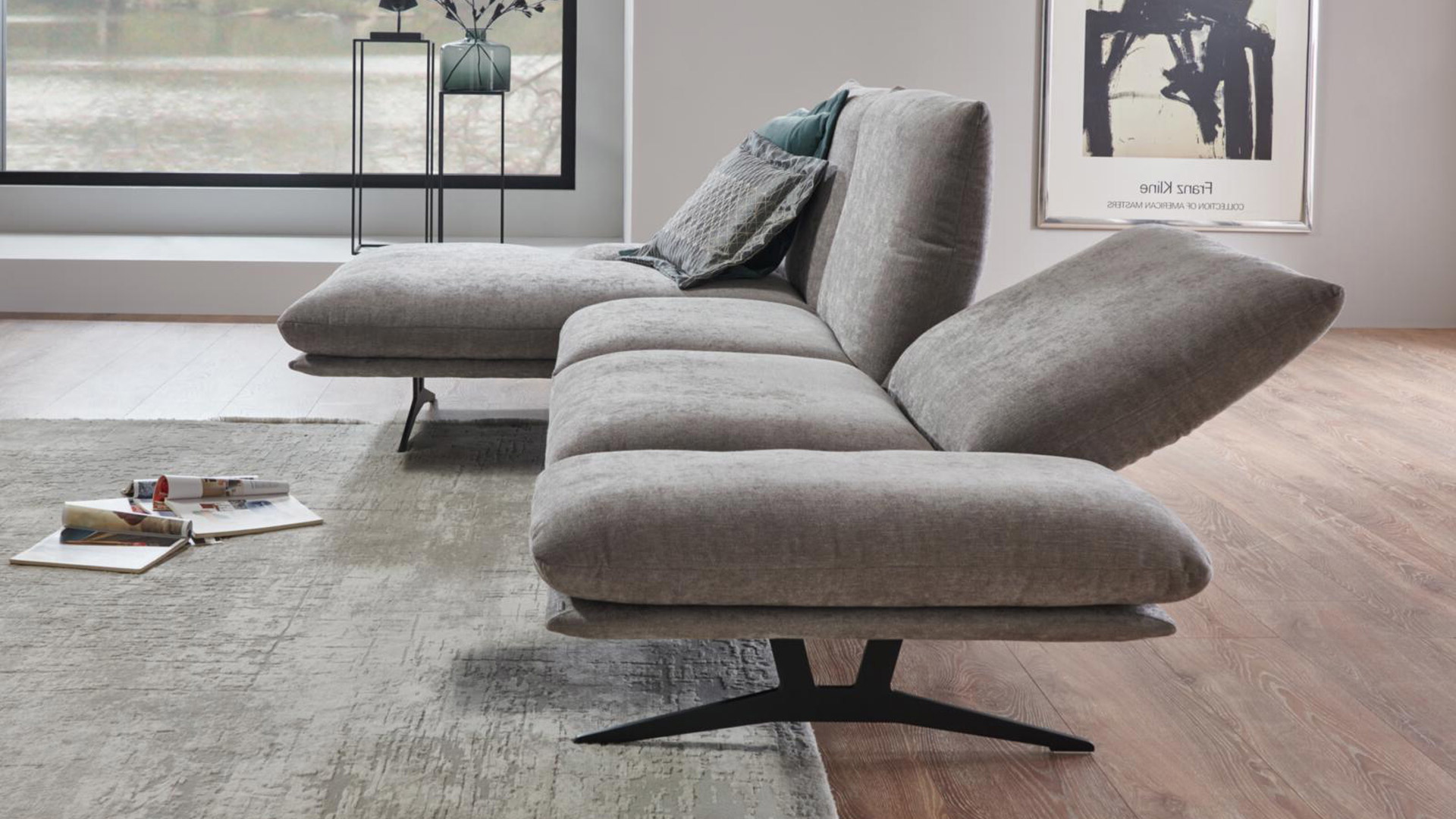 Koinor Francis Ecksofa in Stoff mit Funktionen 