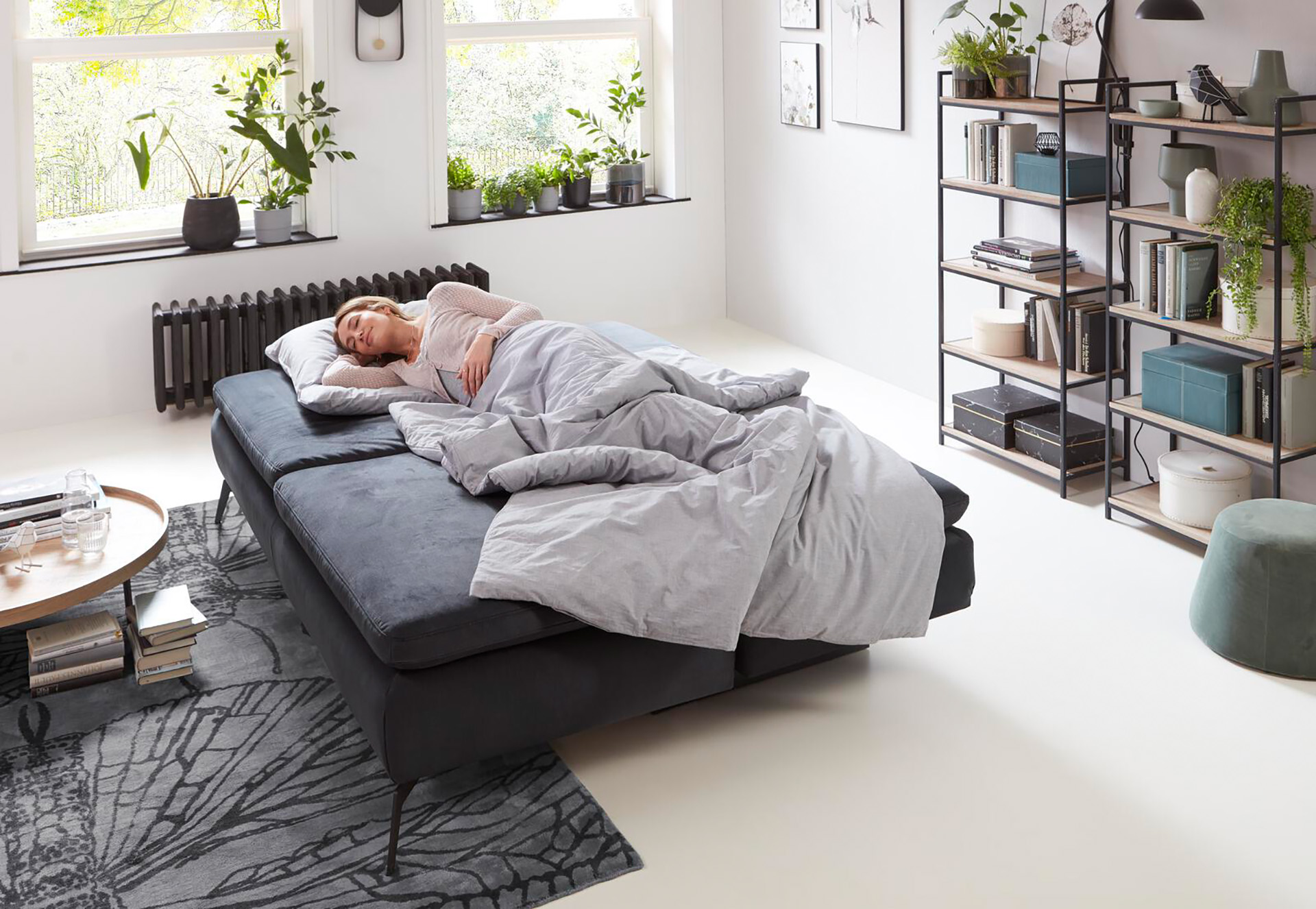 Schlafsofa Kayla mit Bettkasten & Querschläferfunktion