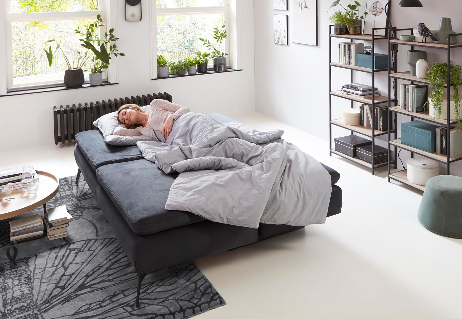 Schlafsofa Kayla mit Bettkasten & Querschläferfunktion