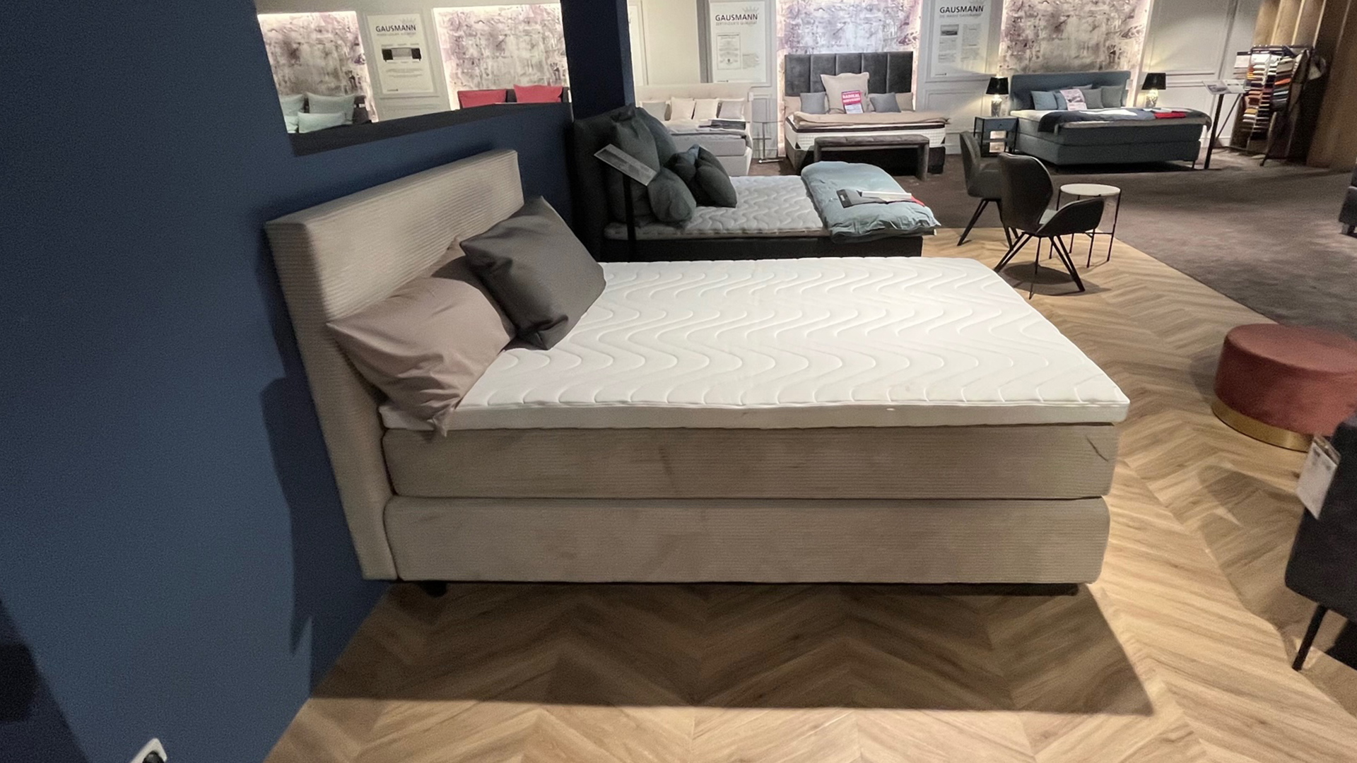 Gausmann Boxspringbett inkl. Wendematratze in trendigen Cord-0326800052-36WW-A