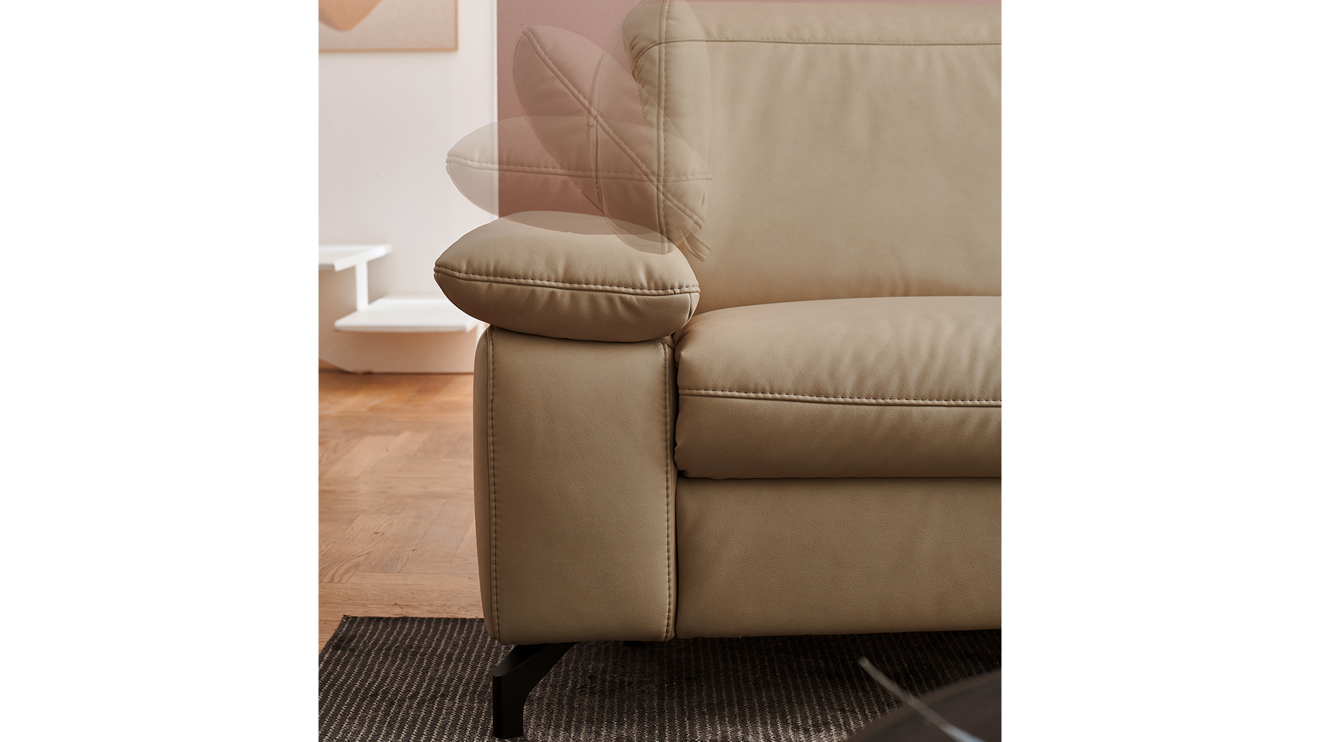 CONCEPTsofa Stoff Ecksofa in L-Form in Smart Touch