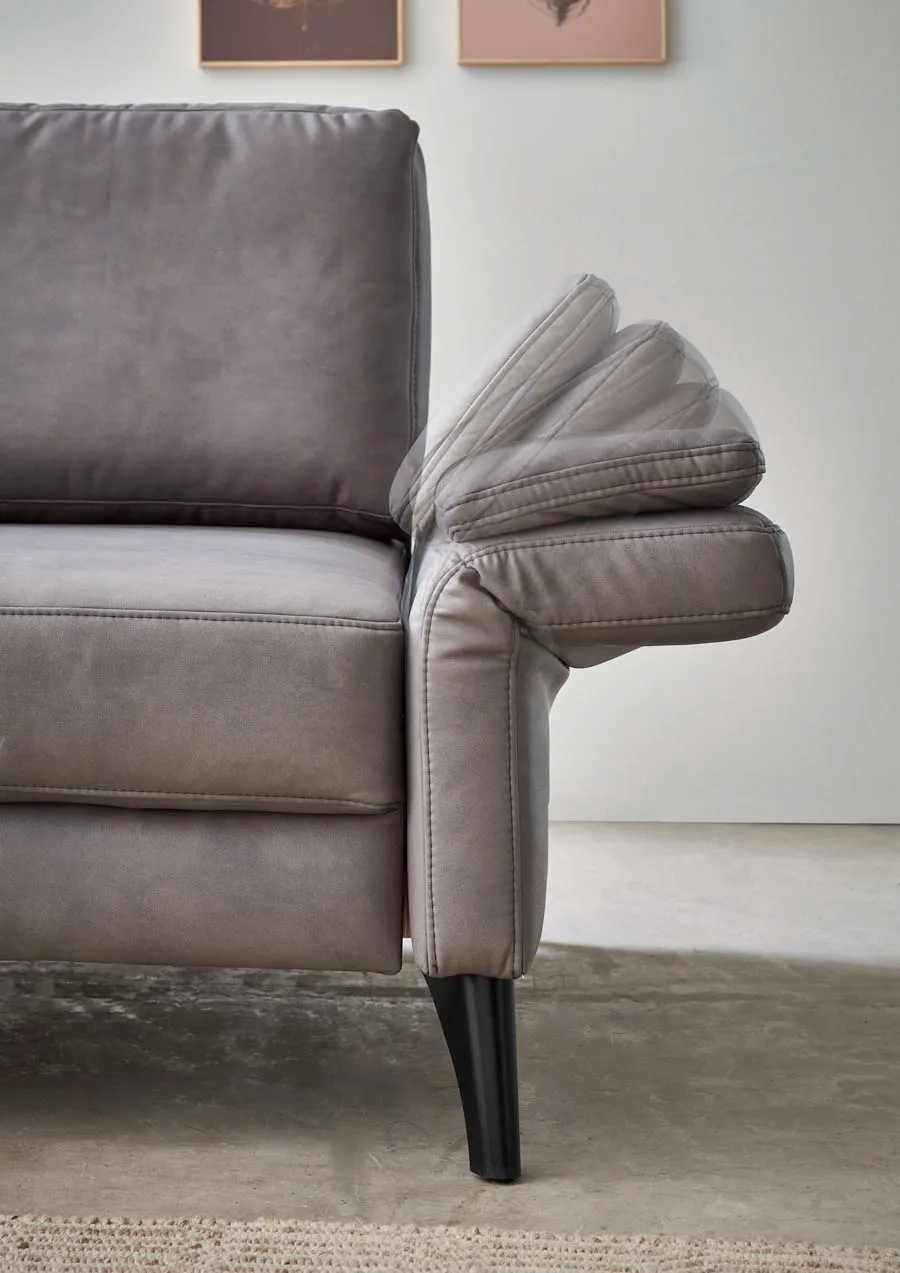 Schlafsofa in Stoff mit Easy Lift Funktion Grau 