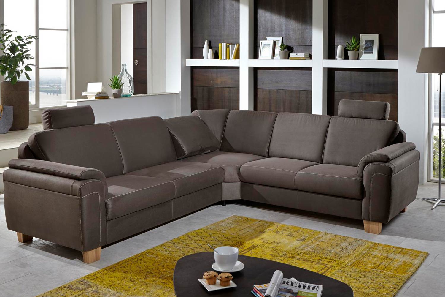 Modulmaster Ecksofa South Hampton in Mikrofaser