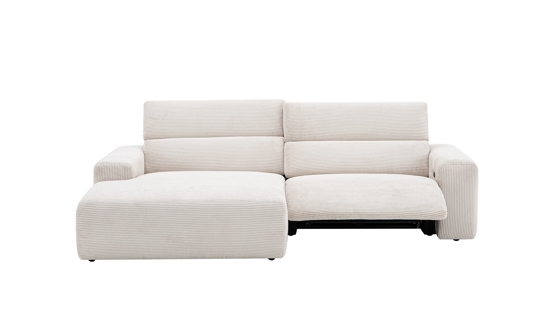 Ecksofa Best Buddy mit motorischer XXL-Relaxfunktion in Trendstoff Cord Ecksofa Best Buddy mit motorischer XXL-Relaxfunktion in Trendstoff Cord