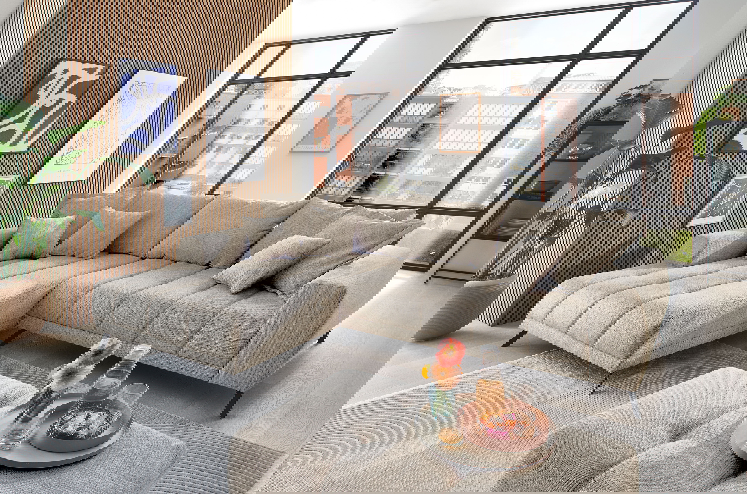 Stoff Ecksofa Abby in L-Form 
